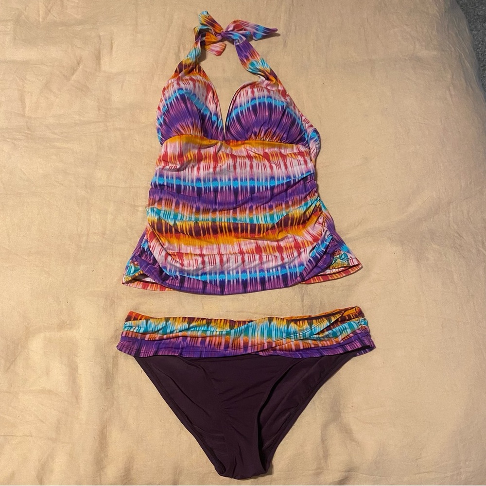 Bleu Rod Beattie Tie-Dye Tankini 2-pc Swim set